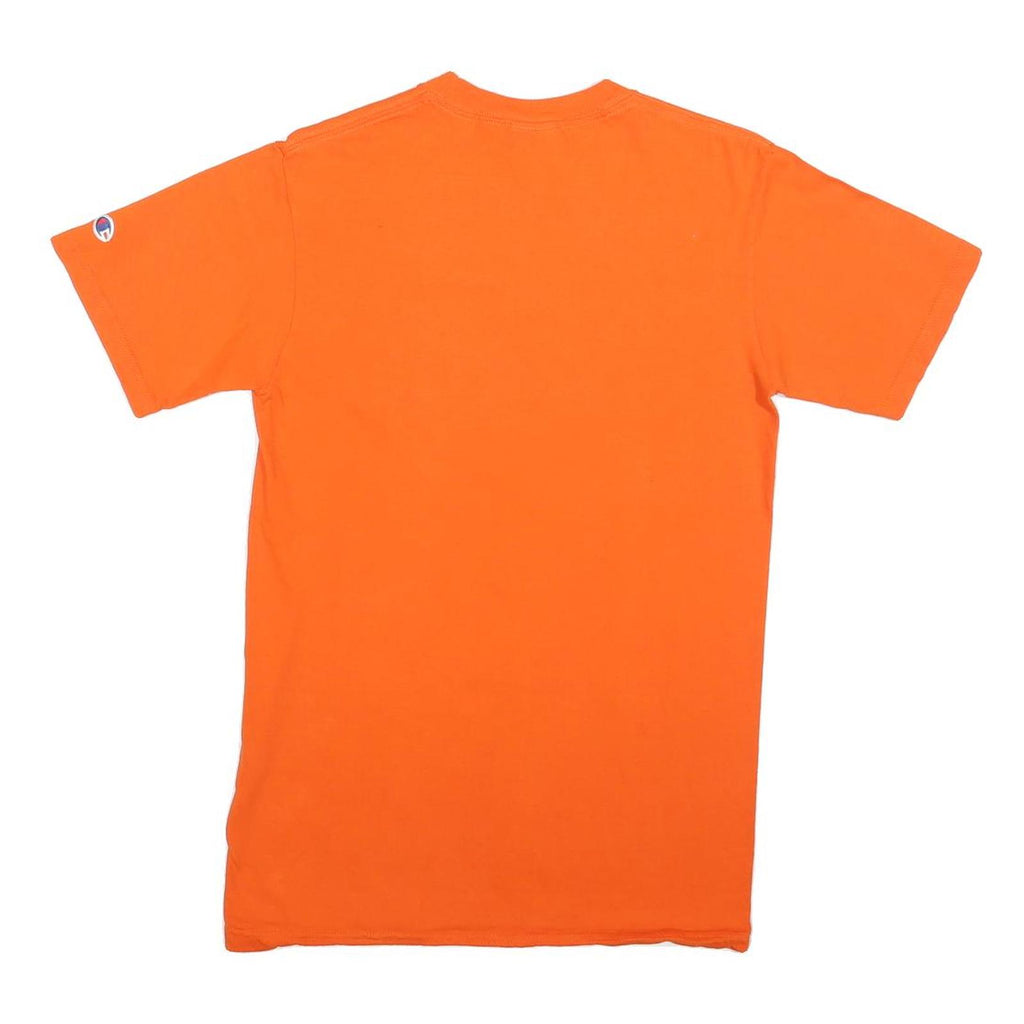 CHAMPION Mens Orange Pepperdine Graphic T-Shirt S Short Sleeve Crew Neck