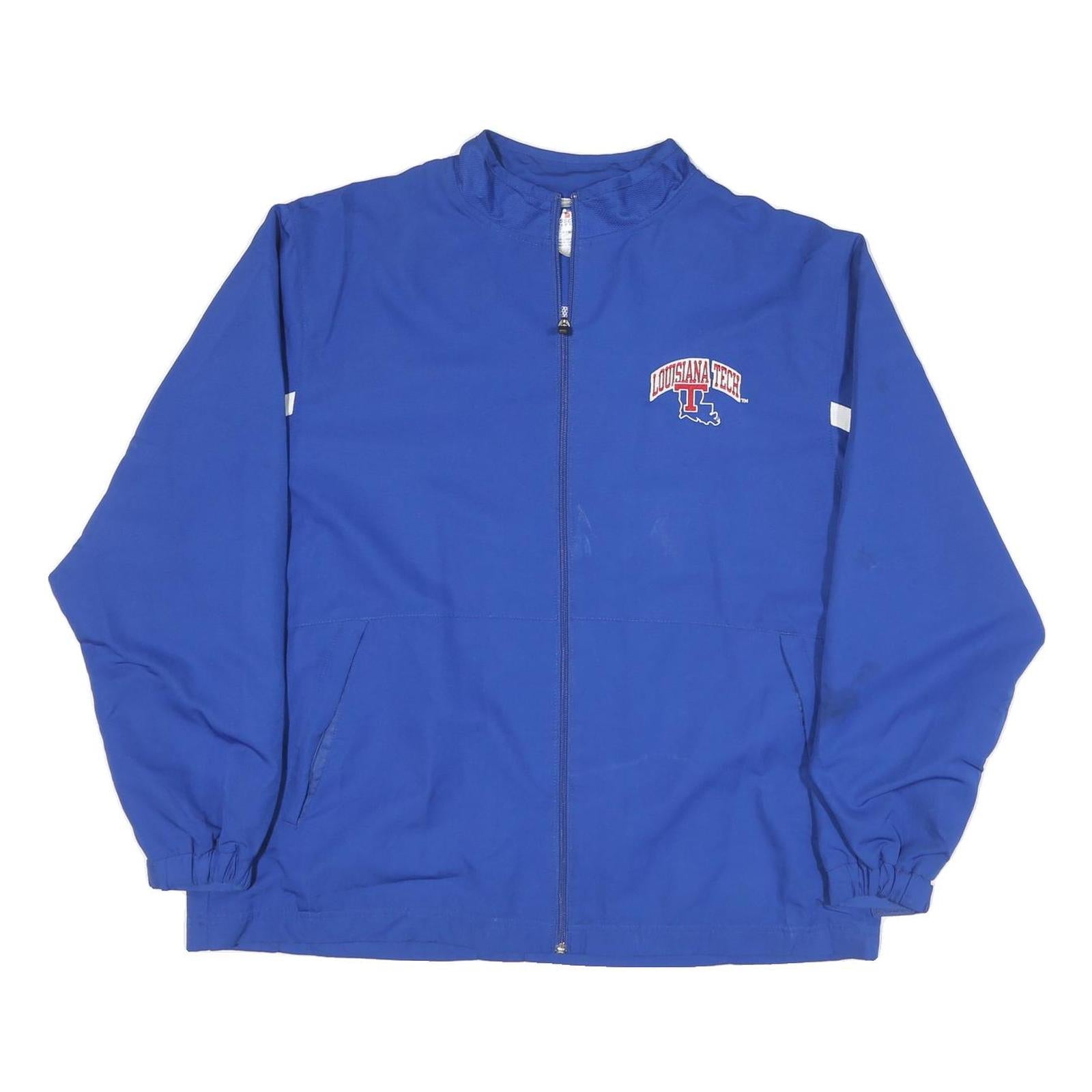RUSSELL ATHLETIC Mens Blue L Athletic Jacket L Polyester Blend Louisiana Tech