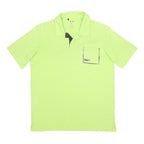 ADIDAS Mens Green Polo Shirt XL Polyester Blend Short Sleeve Basic Pocket