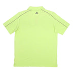ADIDAS Mens Green Polo Shirt XL Polyester Blend Short Sleeve Basic Pocket
