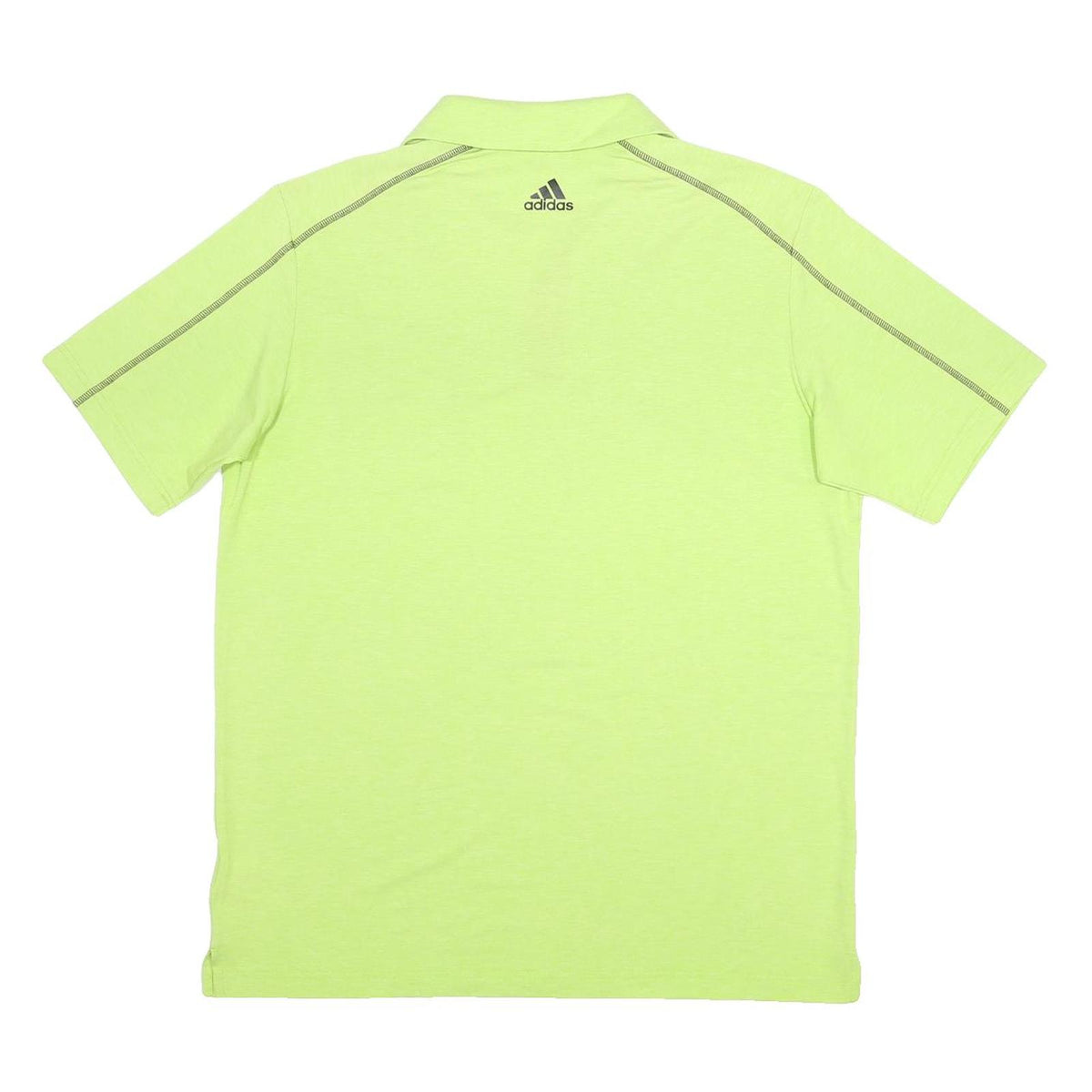ADIDAS Mens Green Polo Shirt XL Polyester Blend Short Sleeve Basic Pocket