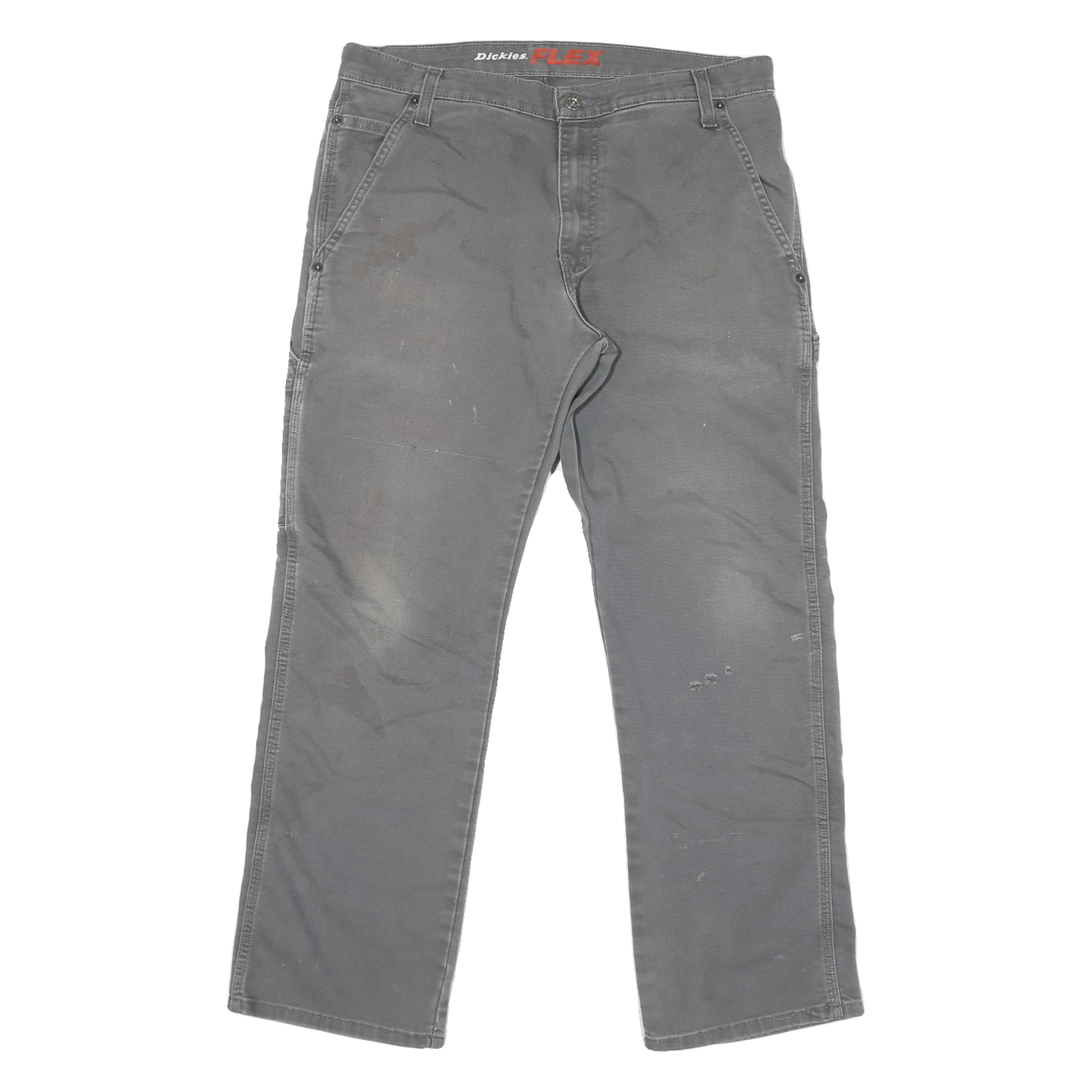 DICKIES Mens Jeans Grey Relaxed Straight Denim Medium W32 L28 Workwear Durable