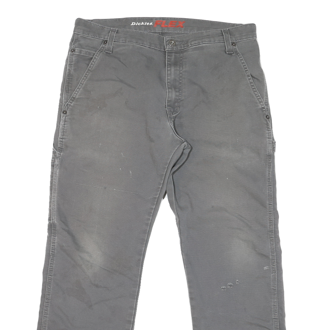 DICKIES Mens Jeans Grey Relaxed Straight Denim Medium W32 L28 Workwear Durable