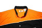 WINNER'S CIRCLE Mens Orange & Black Home Depot Cotton Shirt M Button-Down Collar