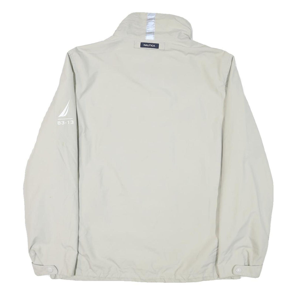 NAUTICA Mens Beige Zip Up Polyester Blend Casual Jacket L