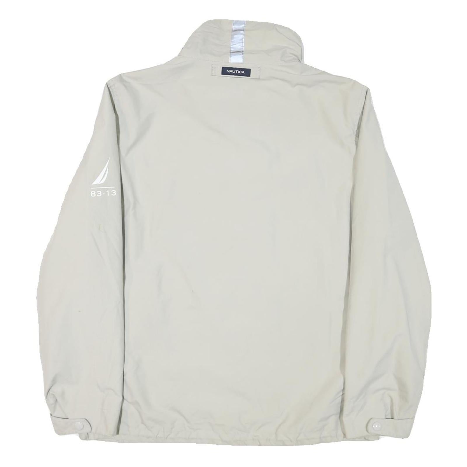 NAUTICA Mens Beige Zip Up Polyester Blend Casual Jacket L