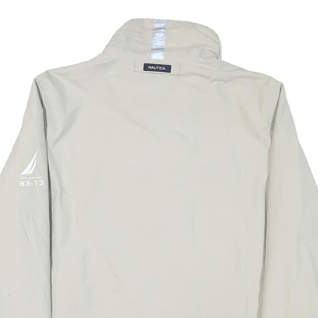 NAUTICA Mens Beige Zip Up Polyester Blend Casual Jacket L