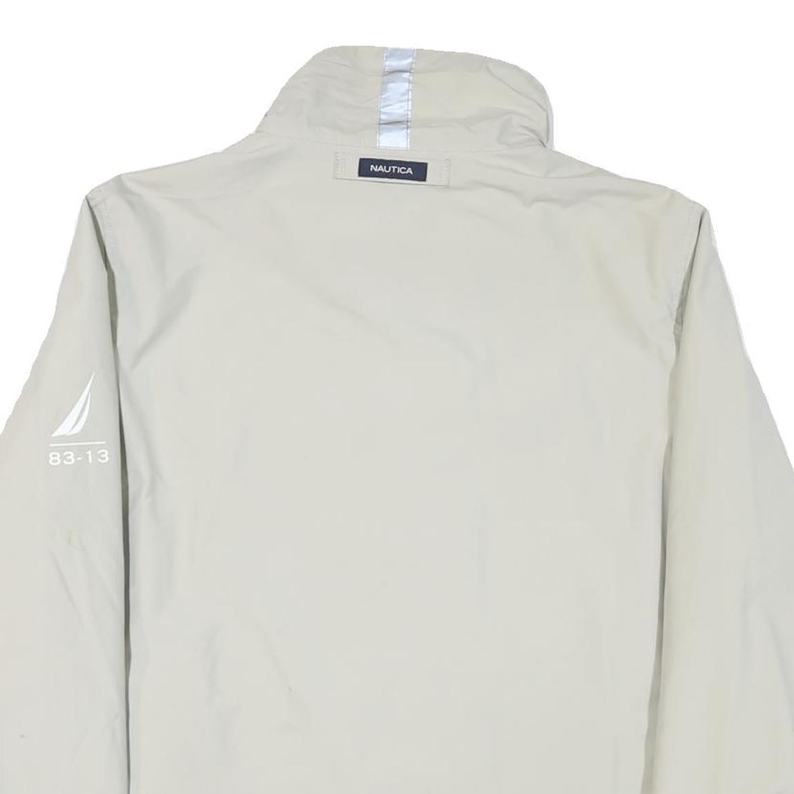 NAUTICA Mens Beige Zip Up Polyester Blend Casual Jacket L