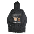 CHASECULT Mens Black Basket Team Varsity Nylon Jacket M Zip Hooded Basketball