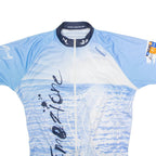 ACTION Full Zip Cycling Mens Jersey Blue High Neck XL