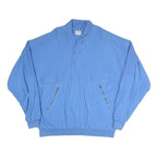NEW FAST Mens Blue Jacket L Polyester Blend Button Closure Ribbed Collar Pockets