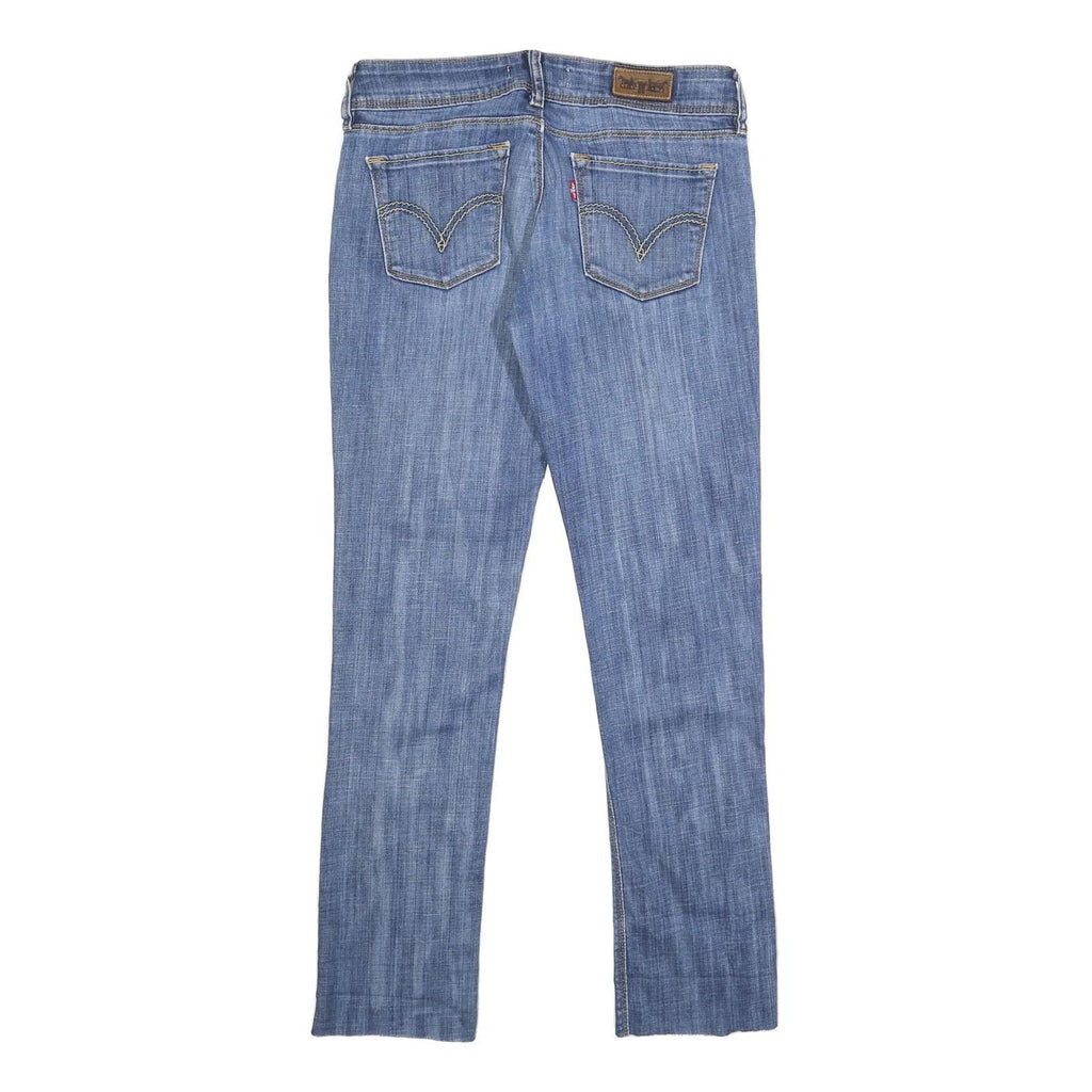 LEVI'S 571 Womens Slim Blue Denim Light W30 L28 Slim Fit Zip Jeans