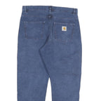 CARHARTT Mens Jeans Blue Relaxed Straight Denim Medium W34 L29 Workwear Button