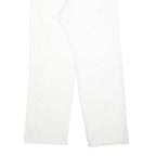 DICKIES Mens White Relaxed Straight Cotton Blend Trousers W32 L30 Workwear