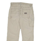 DICKIES Mens Cotton Blend Beige Regular Fit Straight Leg Trousers W34 L29