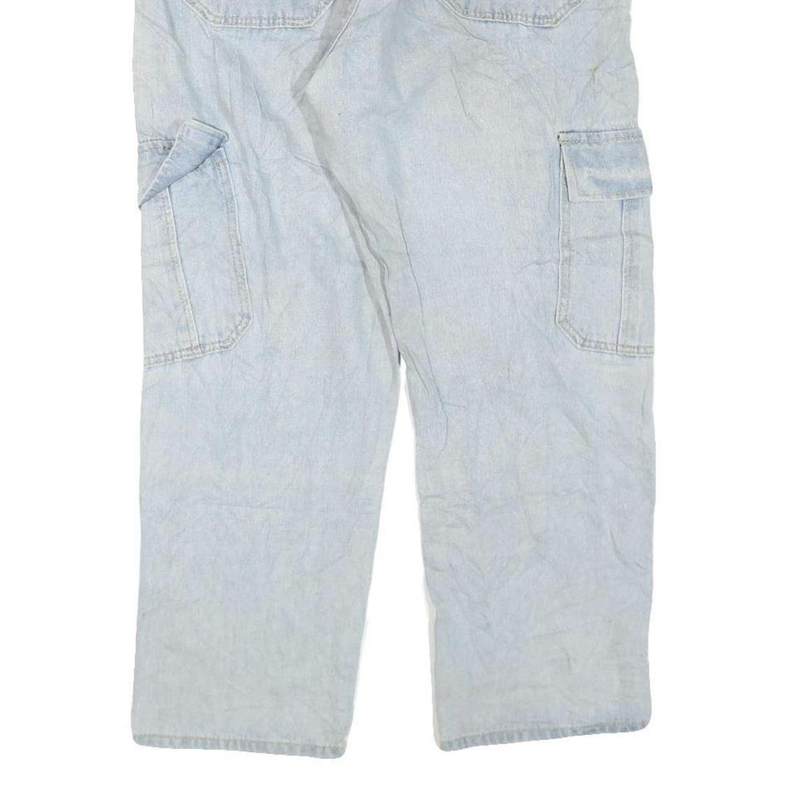 MARINA MOD Womens Light Blue Regular Jeans Denim W34 L27 Cargo Pockets Zip