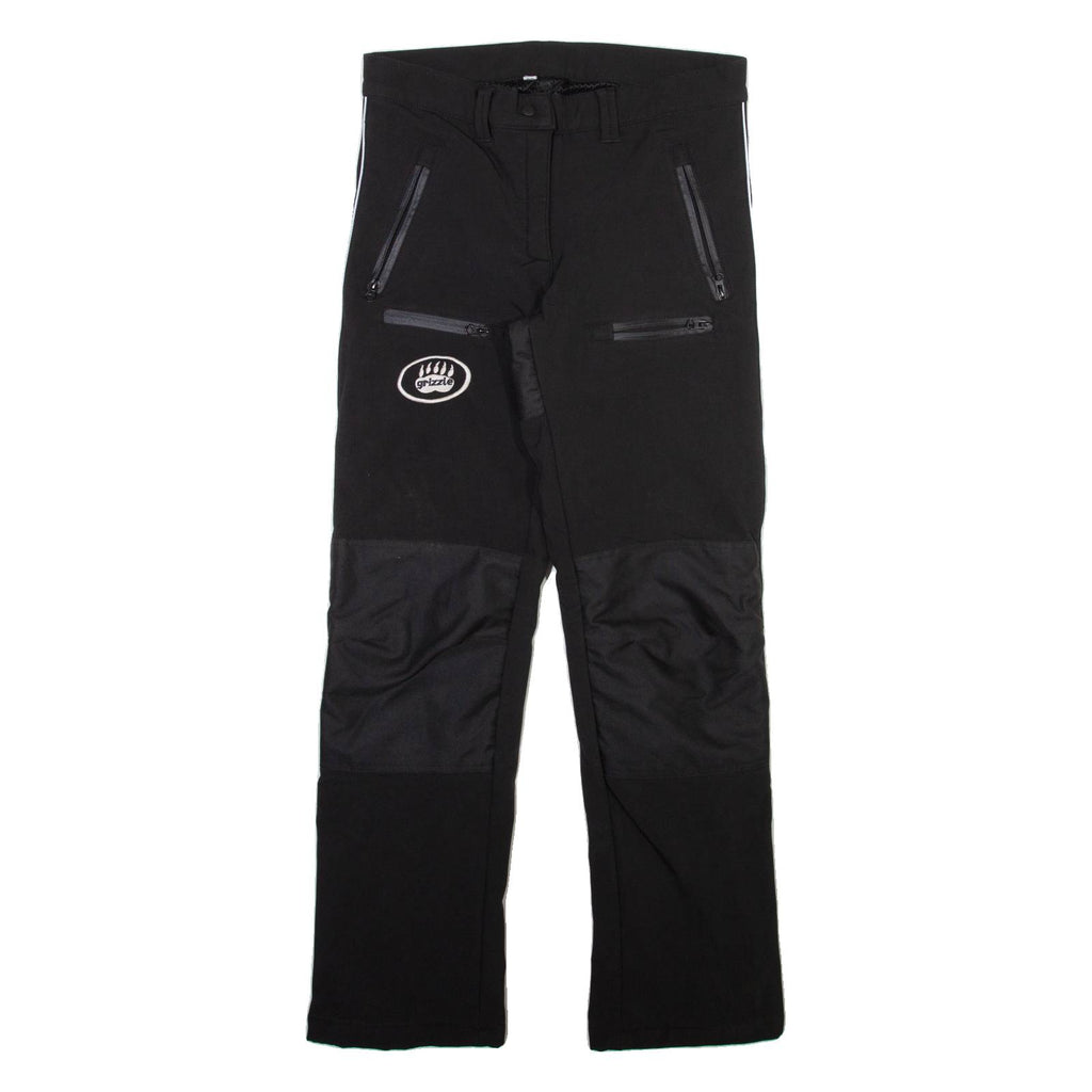 GRIZZLE Womens Trousers Black Regular Straight W31 L31