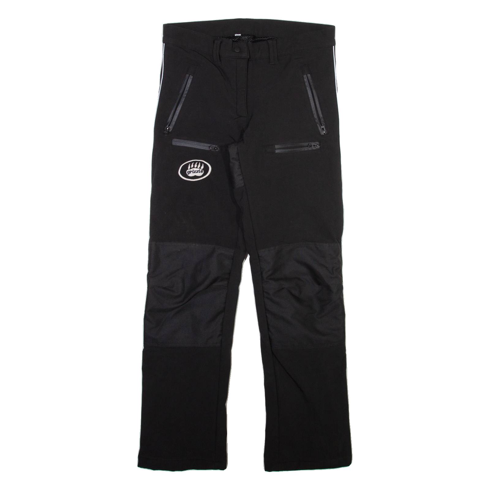 GRIZZLE Womens Trousers Black Regular Straight W31 L31