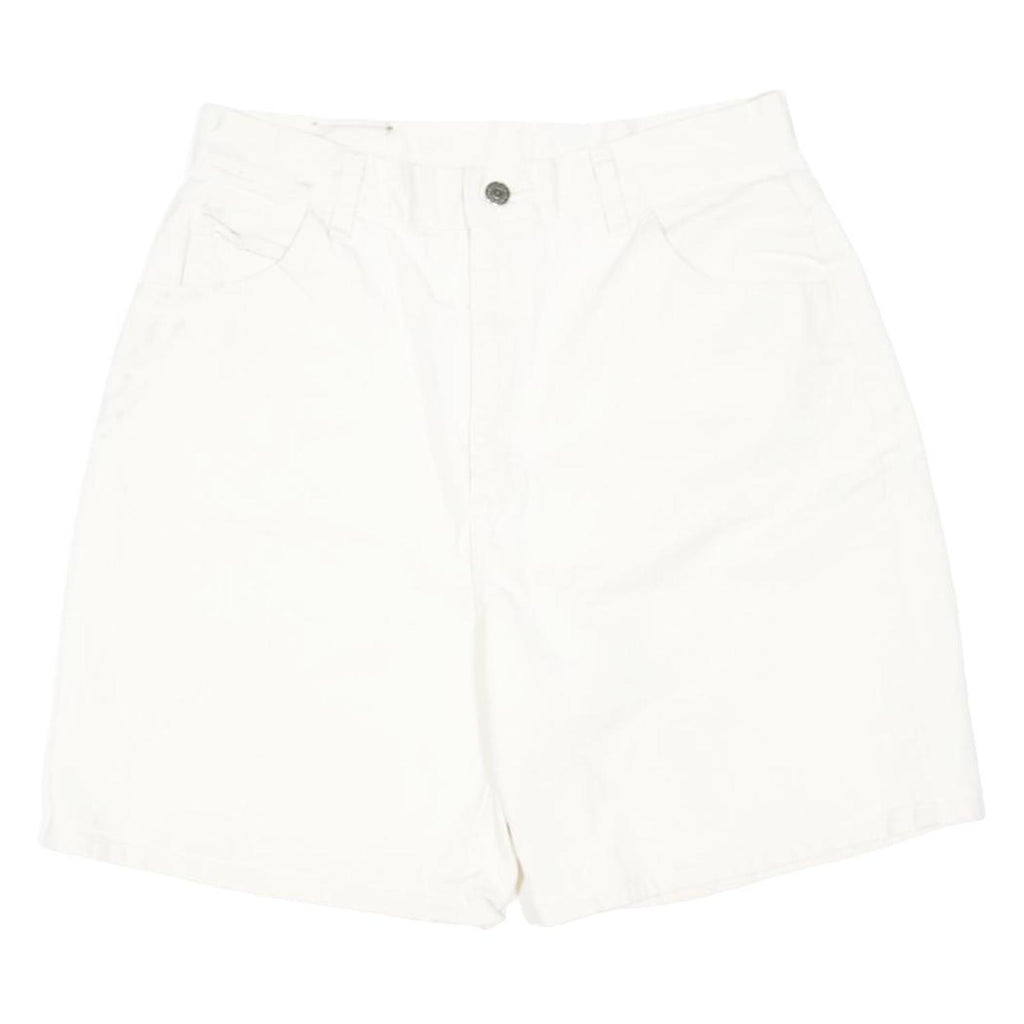 LEE Womens White Casual Shorts UK 16 W31 Cotton Blend Classic Fit
