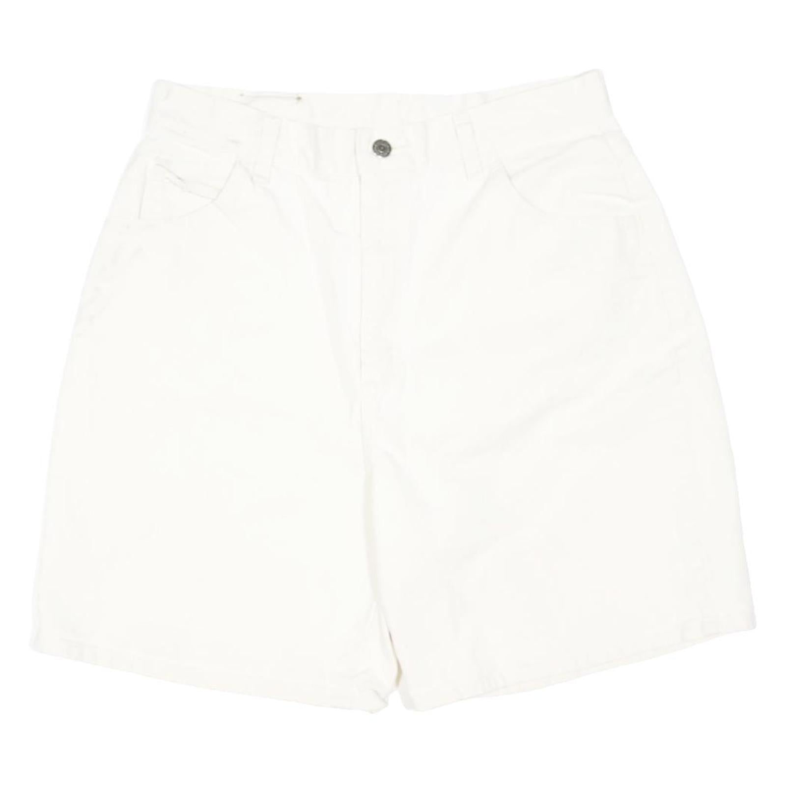 LEE Womens White Casual Shorts UK 16 W31 Cotton Blend Classic Fit