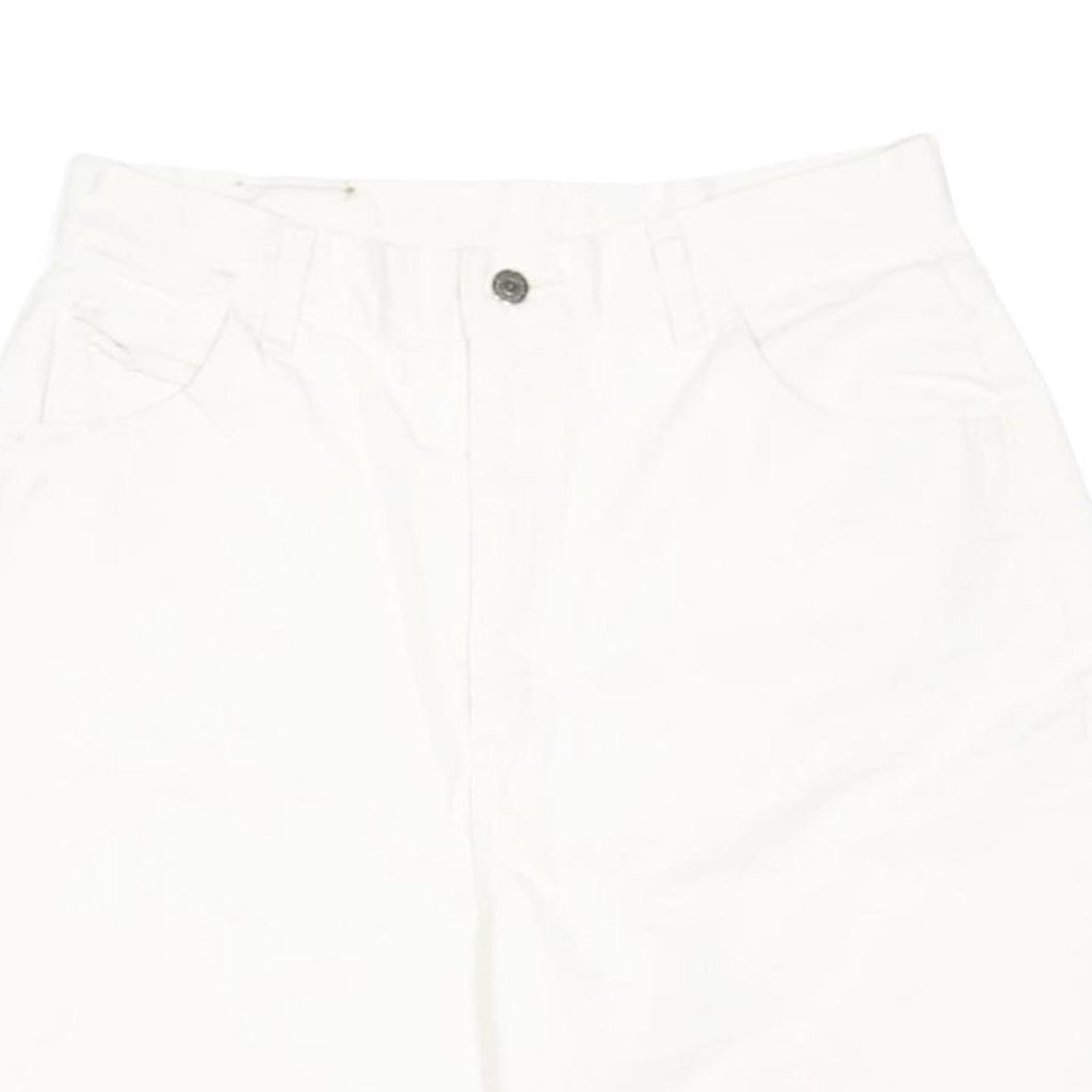 LEE Womens White Casual Shorts UK 16 W31 Cotton Blend Classic Fit