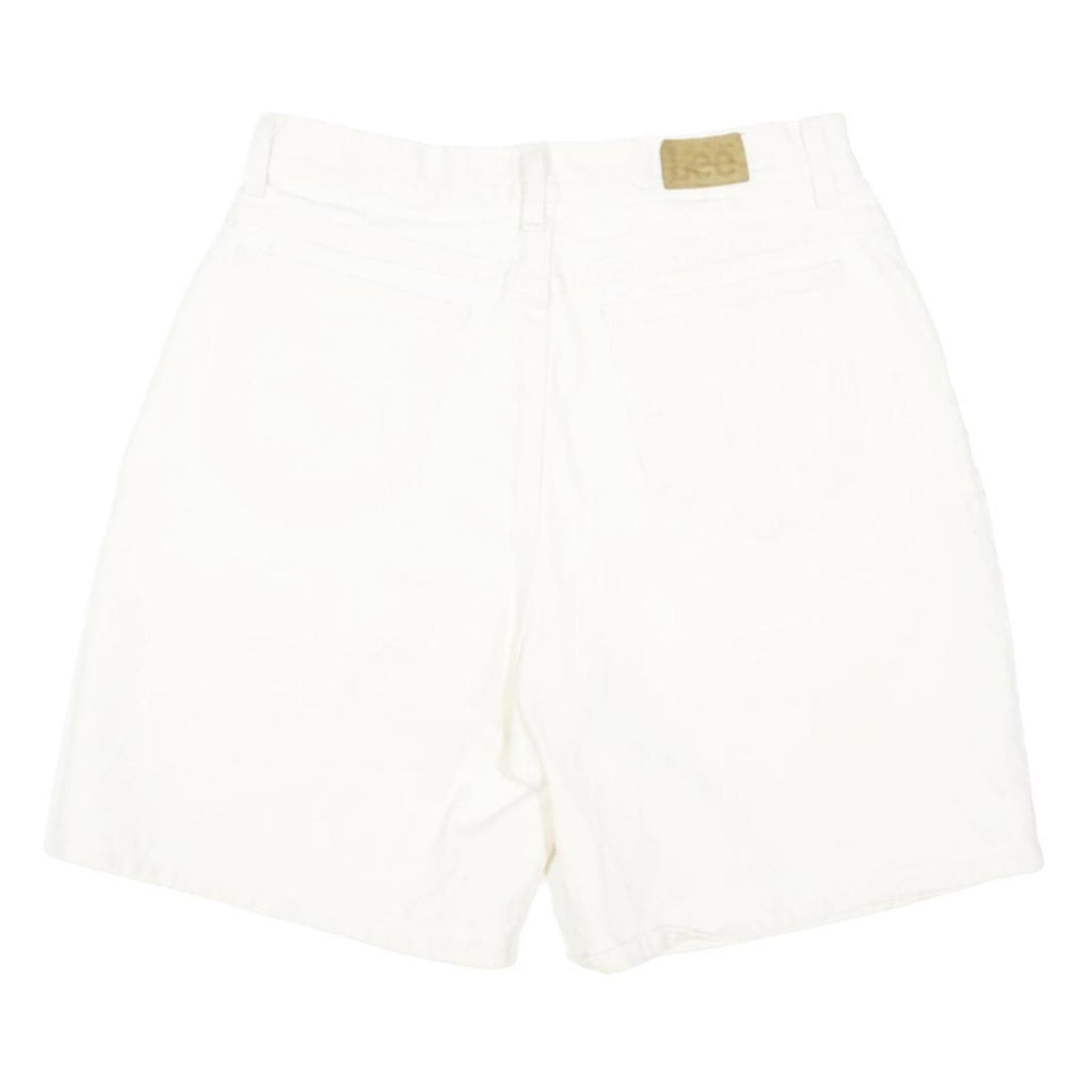 LEE Womens White Casual Shorts UK 16 W31 Cotton Blend Classic Fit