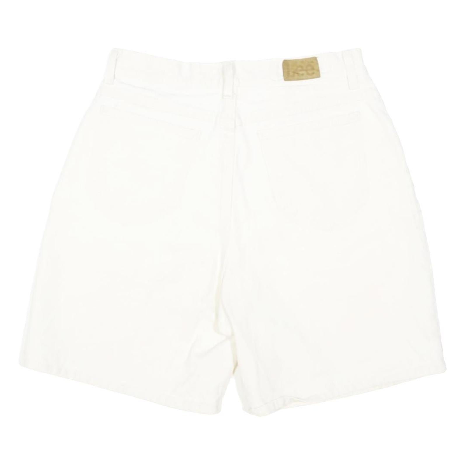 LEE Womens White Casual Shorts UK 16 W31 Cotton Blend Classic Fit