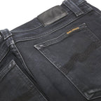 NUDIE JEANS Mens Slim Skinny Denim Dark W30 L30 Cotton Blend Zip Pockets
