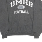 CHAMPION Mens Grey UMHB Football Crew Neck S Cotton Blend Sweatshirt Casual