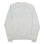 TOMMY HILFIGER Mens Grey Patterned Jumper Crew Neck Basic Knit L Classic Cotton