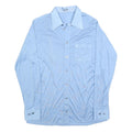 LIBERO Mens Blue Shirt S Button Down Collar Long Sleeve Polyester Formal