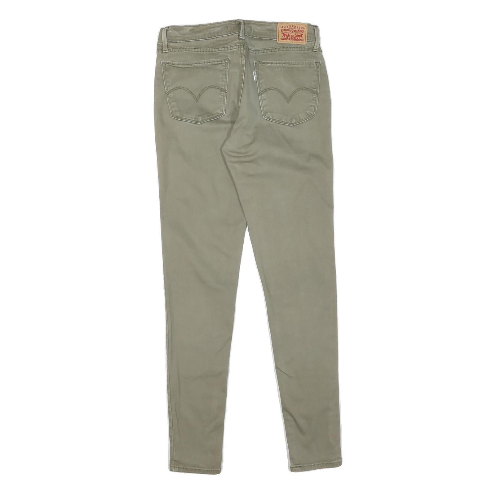 LEVI'S Womens Cotton Slim Slim Straight Beige Trousers W27 L30 Casual Stylish