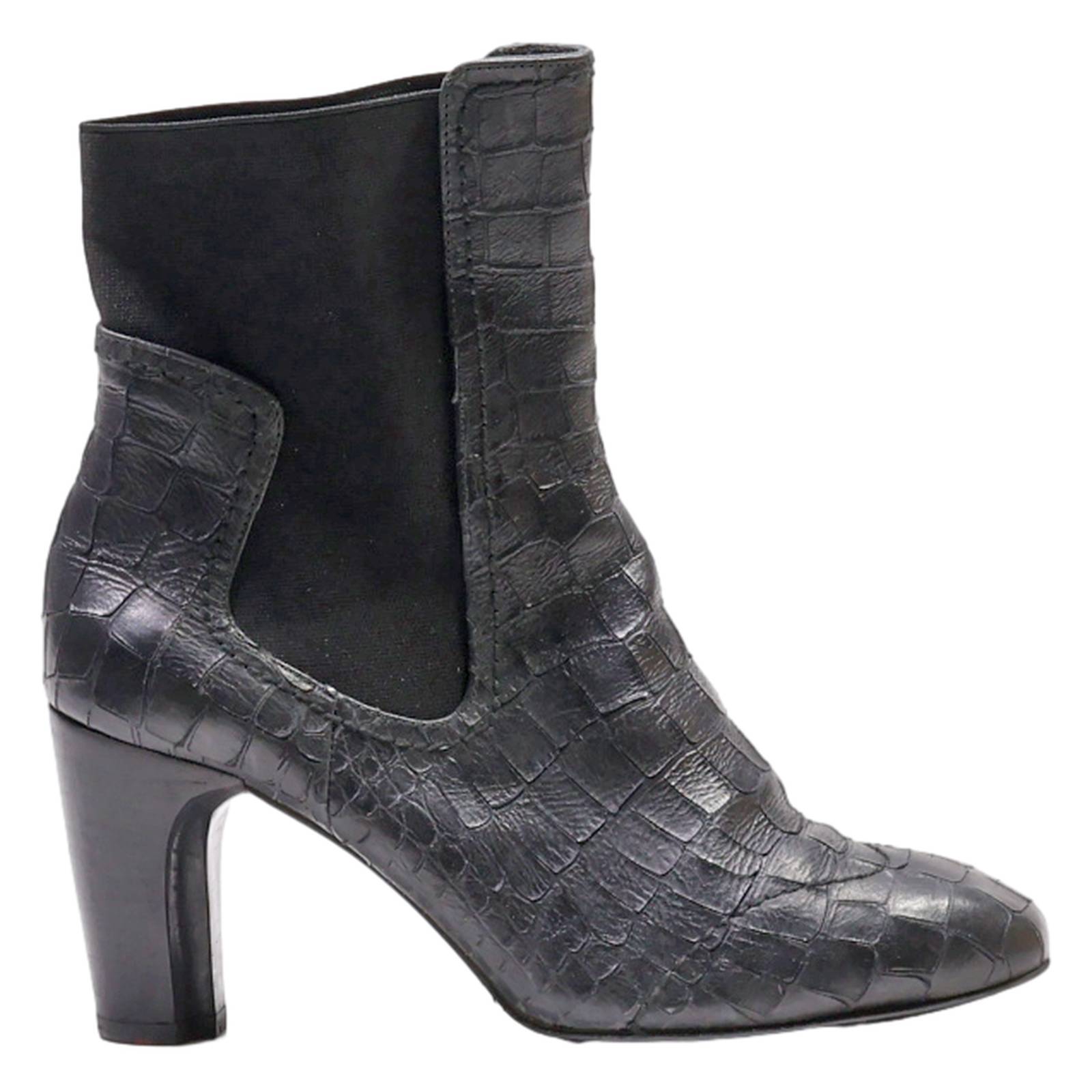 LLOYD Heeled Chelsea Boots Black Leather Womens UK 4