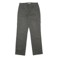 LEE Womens Cotton Blend Grey Regular Fit Straight Trousers W30 L30 Classic Zip