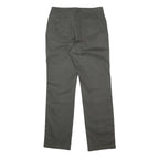 LEE Womens Cotton Blend Grey Regular Fit Straight Trousers W30 L30 Classic Zip