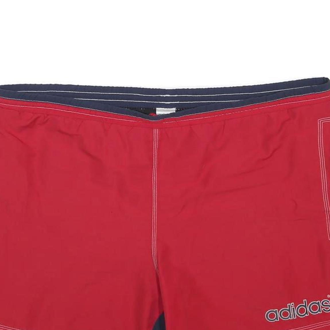 ADIDAS Mens Shorts Red & Navy Casual Polyester XL W42 Sports Logo