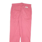 POLO RALPH LAUREN Womens Cotton Blend Pink Regular Straight Trousers W32 L34