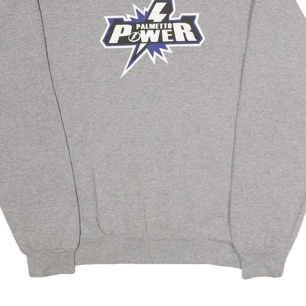 RUSSELL ATHLETIC Mens Grey Palmetto Power Crew Neck M Cotton Blend Sweatshirt