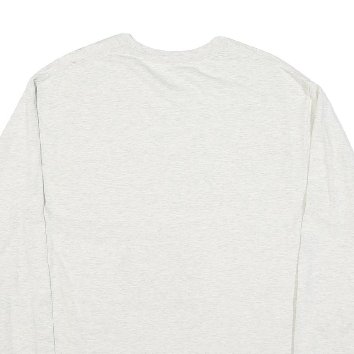 CHAMPION Mens White Purdue Graphic Long Sleeve Crew Neck T-Shirt M Cotton Blend