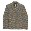 SAG HARBOUR Womens Black & Multicolour Check Blazer Jacket UK 16 Polyester Blend