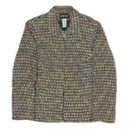 SAG HARBOUR Womens Black & Multicolour Check Blazer Jacket UK 16 Polyester Blend