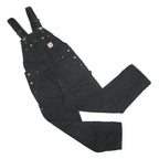 CARHARTT Mens Black Cotton Dungarees Regular Fit Workwear XL W38 L32 Durable