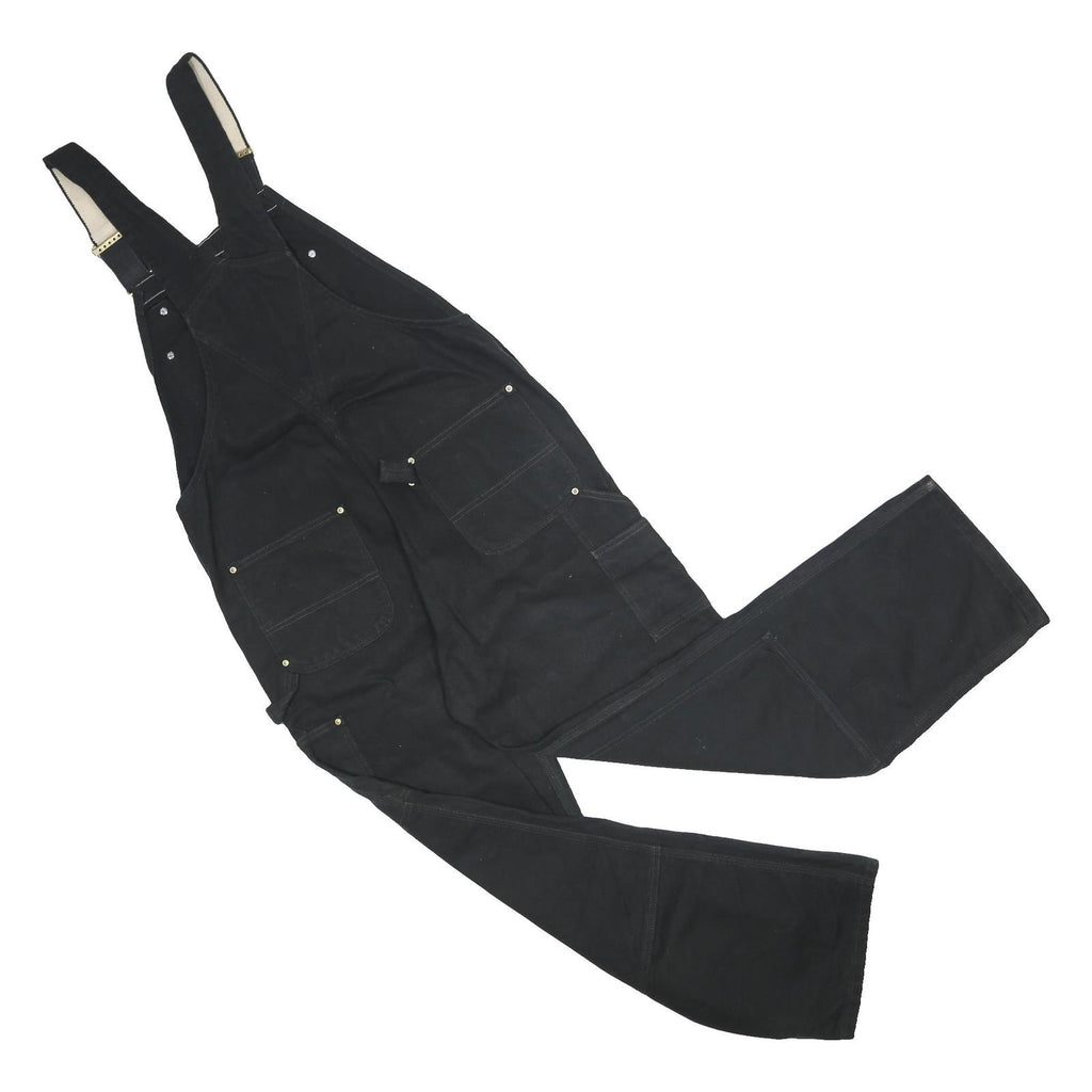 CARHARTT Mens Black Cotton Dungarees Regular Fit Workwear XL W38 L32 Durable