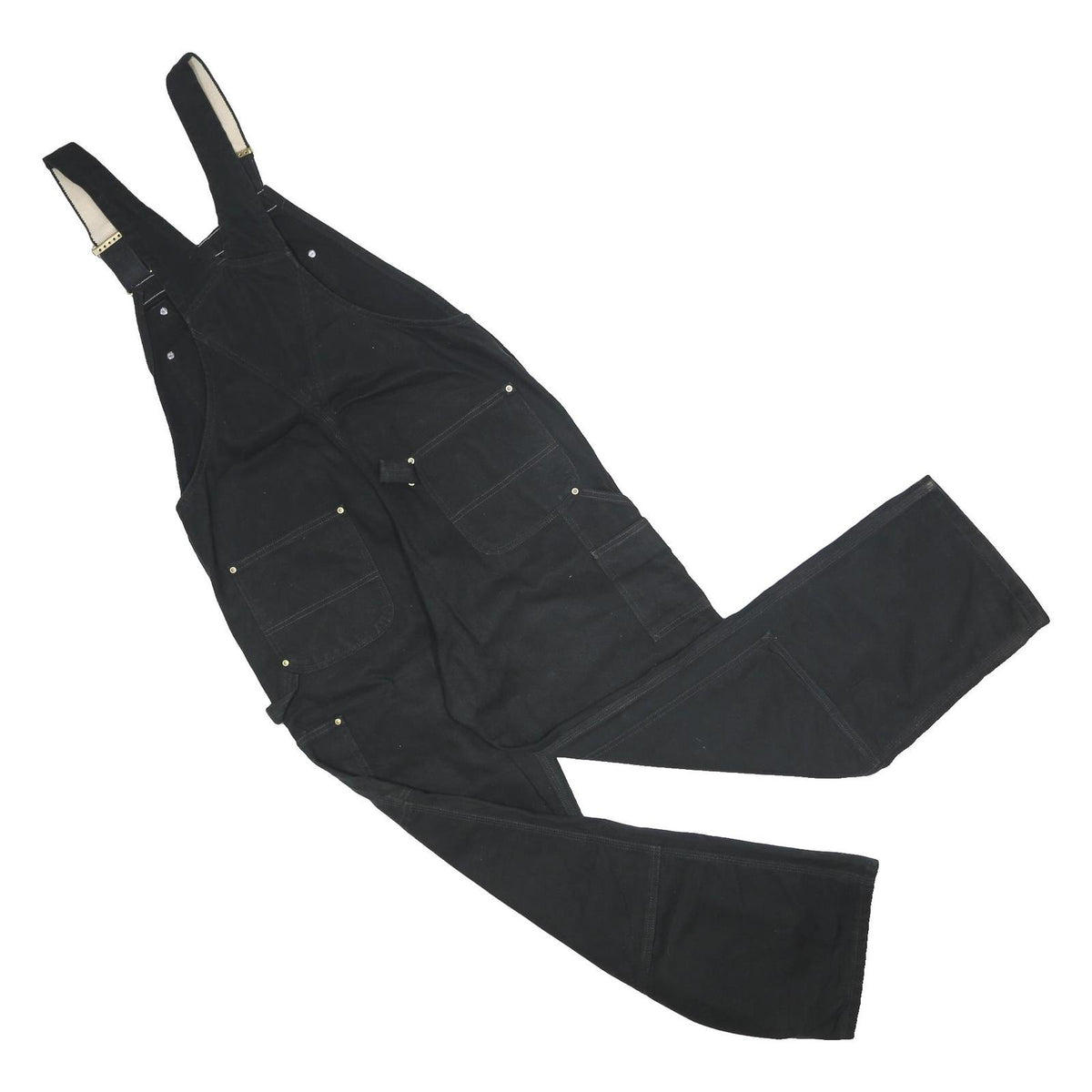 CARHARTT Mens Black Cotton Dungarees Regular Fit Workwear XL W38 L32 Durable