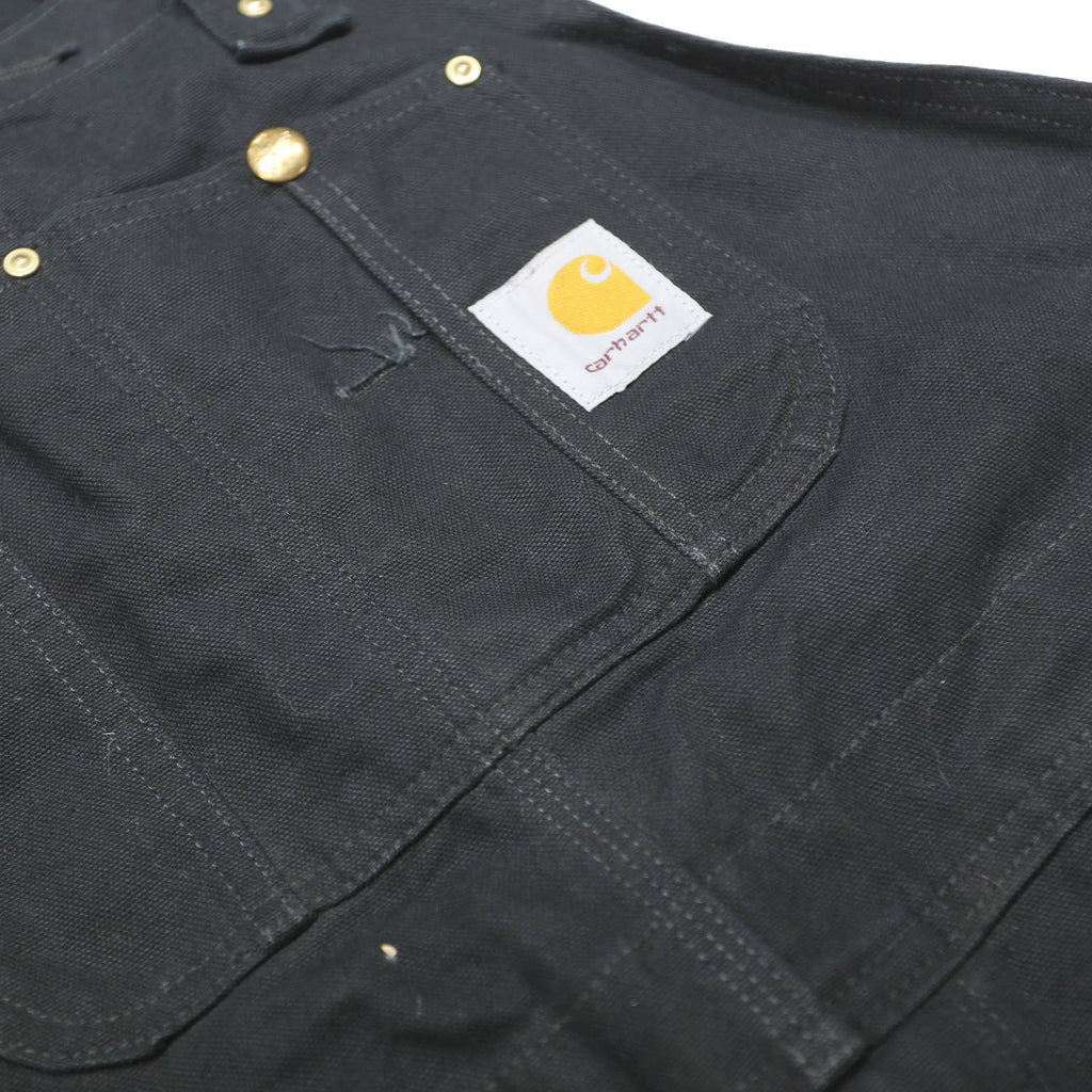 CARHARTT Mens Black Cotton Dungarees Regular Fit Workwear XL W38 L32 Durable