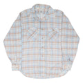 LEVI'S Mens Blue & Brown Plaid Shirt XL Cotton Blend Button Closure Long Sleeve
