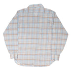 LEVI'S Mens Blue & Brown Plaid Shirt XL Cotton Blend Button Closure Long Sleeve