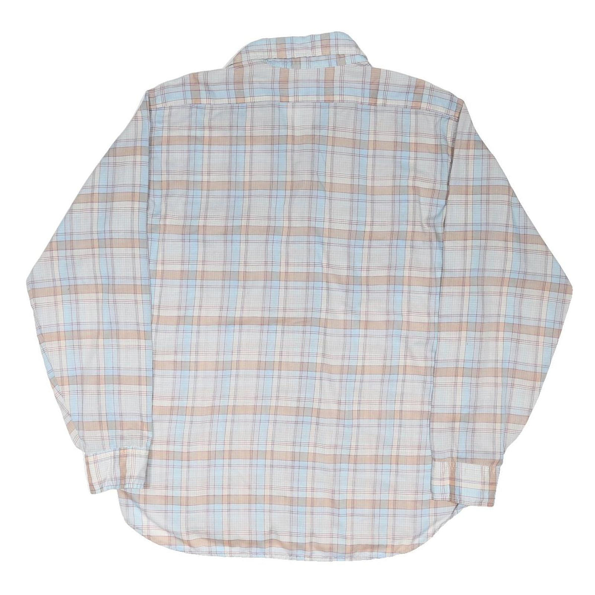 LEVI'S Mens Blue & Brown Plaid Shirt XL Cotton Blend Button Closure Long Sleeve