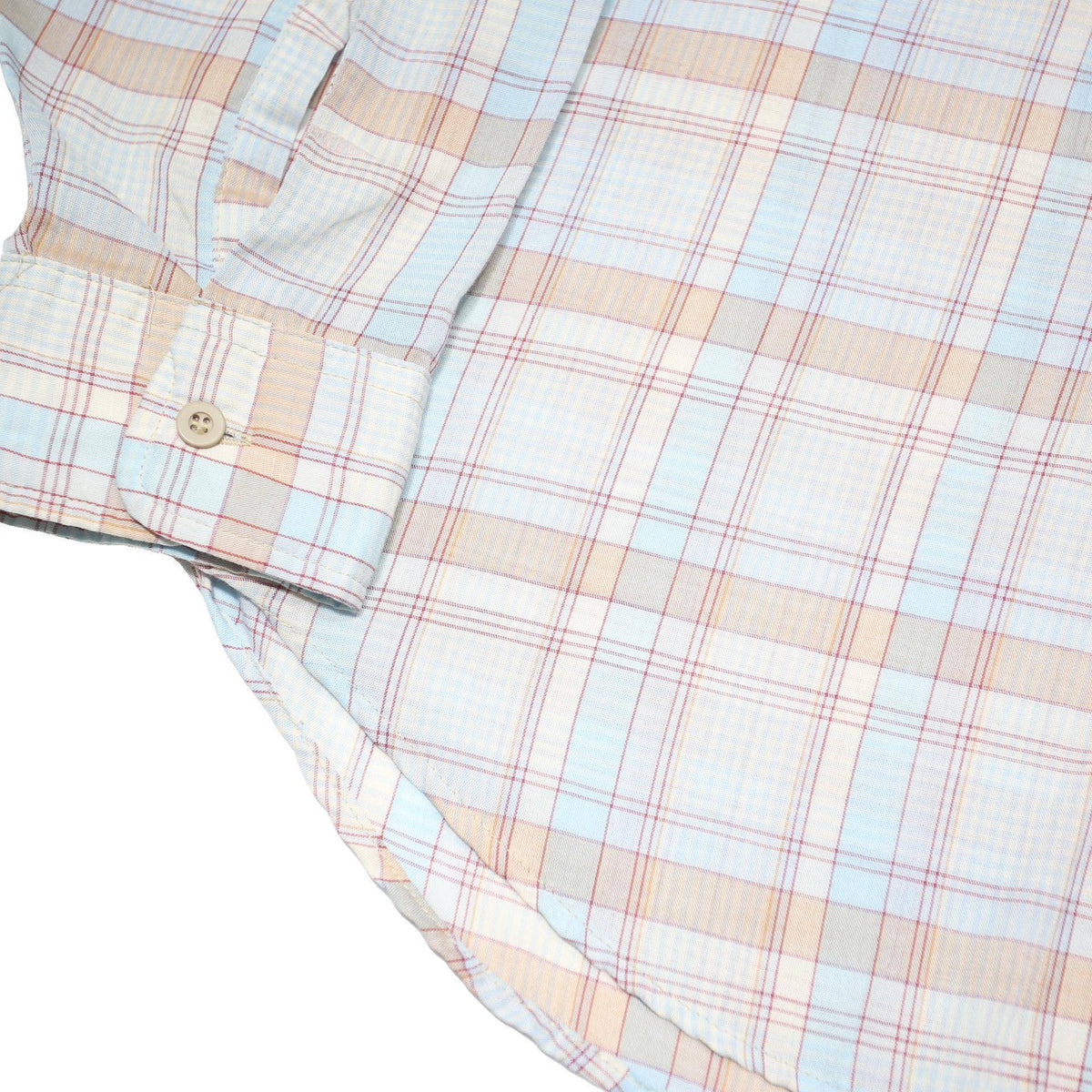 LEVI'S Mens Blue & Brown Plaid Shirt XL Cotton Blend Button Closure Long Sleeve