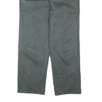 Mens Cotton Blend Relaxed Fit Green Button Closure Trousers W39 L28 Workwear